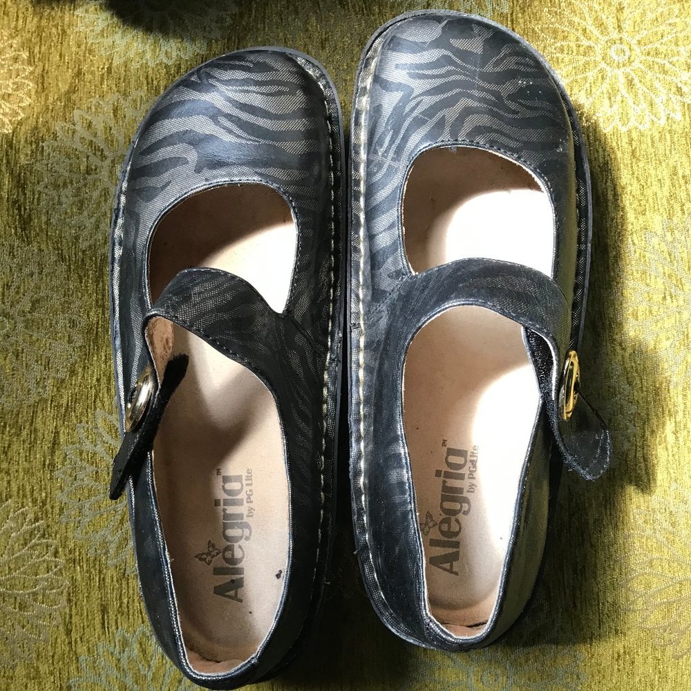 Alegria Bronze Metallic Zebra Size 38/8.5